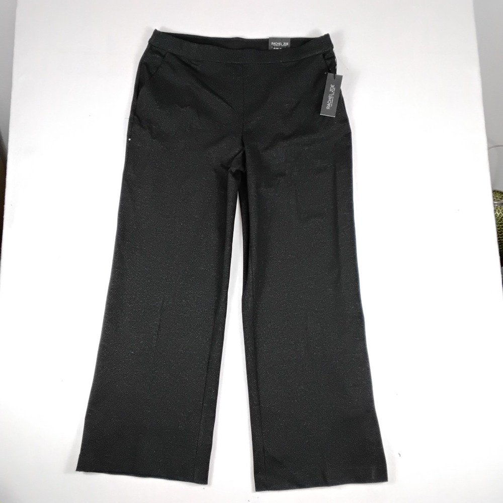 Rachel Zoe Women Pant 8 Gray Zip Hook & Eyes Button Slash Pockets Stretch Office